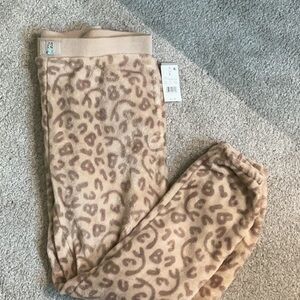 Bluey Tan and Brown Leopard Print Joggers Size Large NWT
